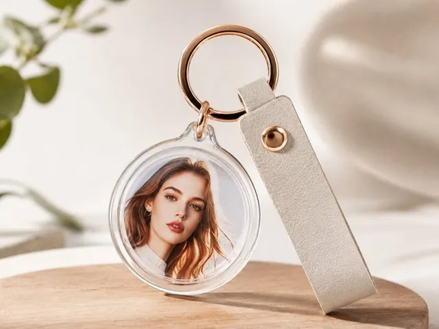 Porte-clés photo fabriqué par le Bar à Porte-Clés Fotografia