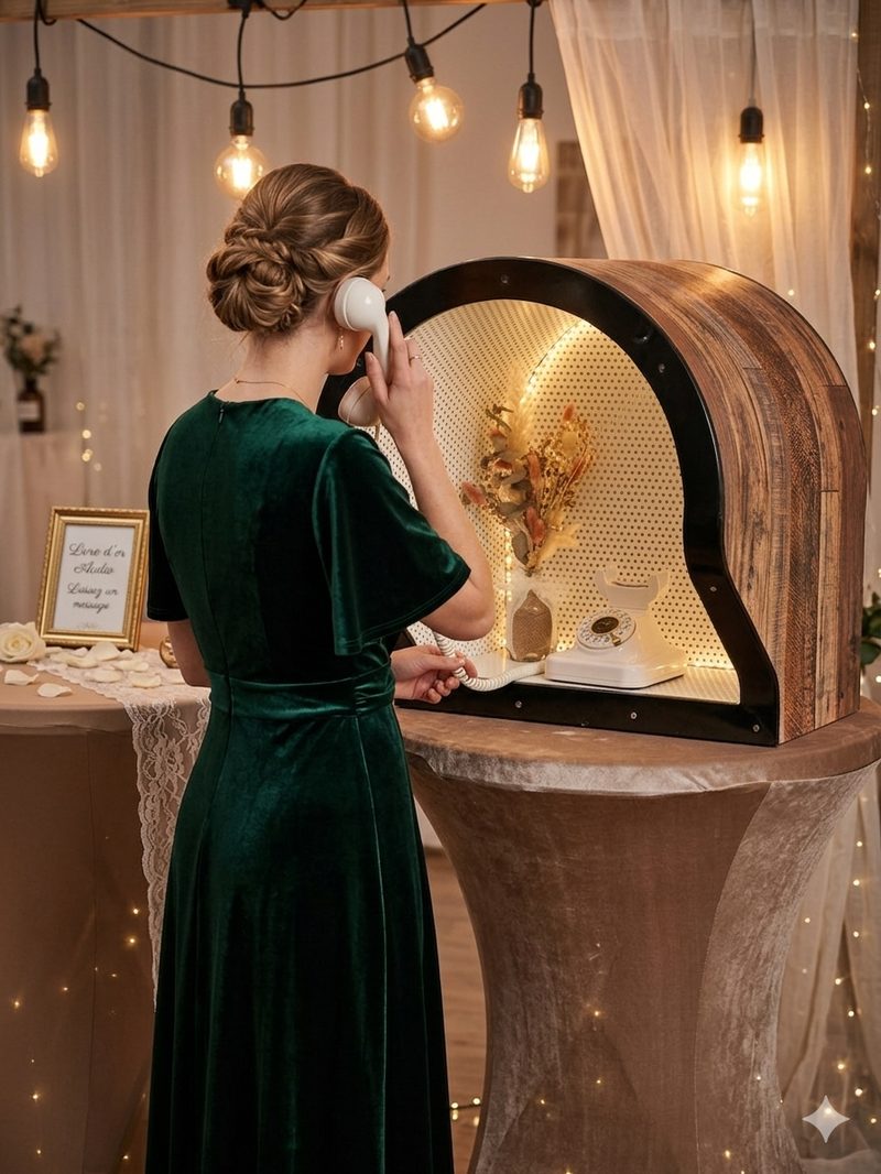 Téléphone vintage livre d'or audio — Fotografia, location Alès